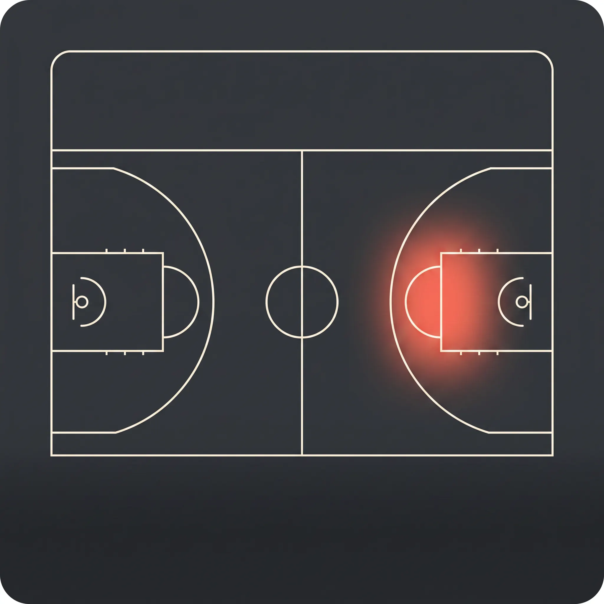 Basketball court heatmap visualization